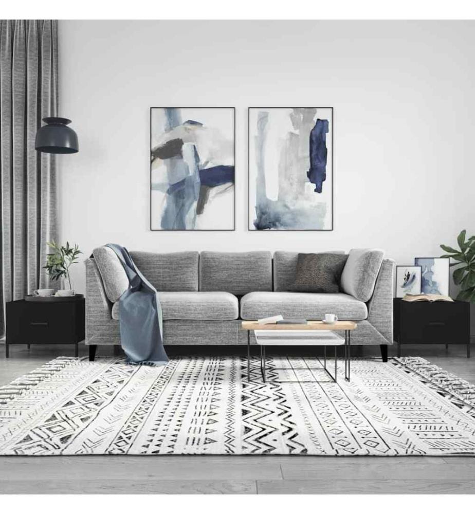 Couchtische 2 Stk. Schwarz 50x50x40 cm Holzwerkstoff