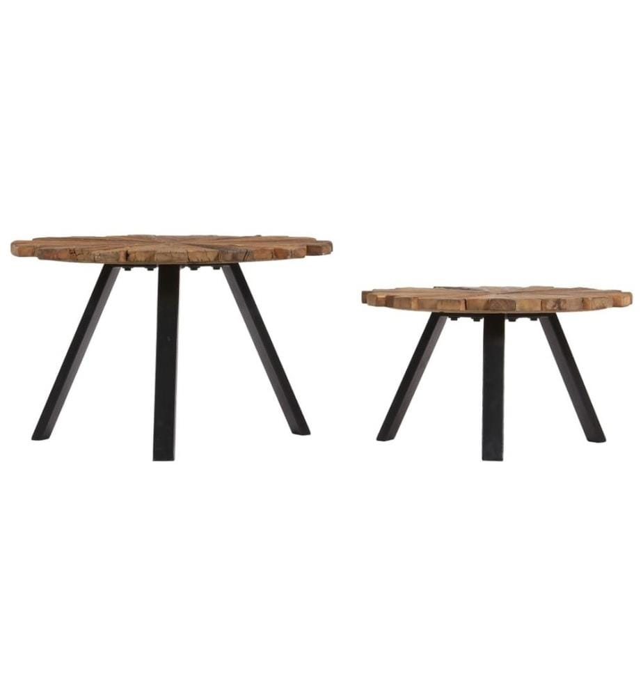 Couchtische 2 Stk. Recyceltes Massivholz