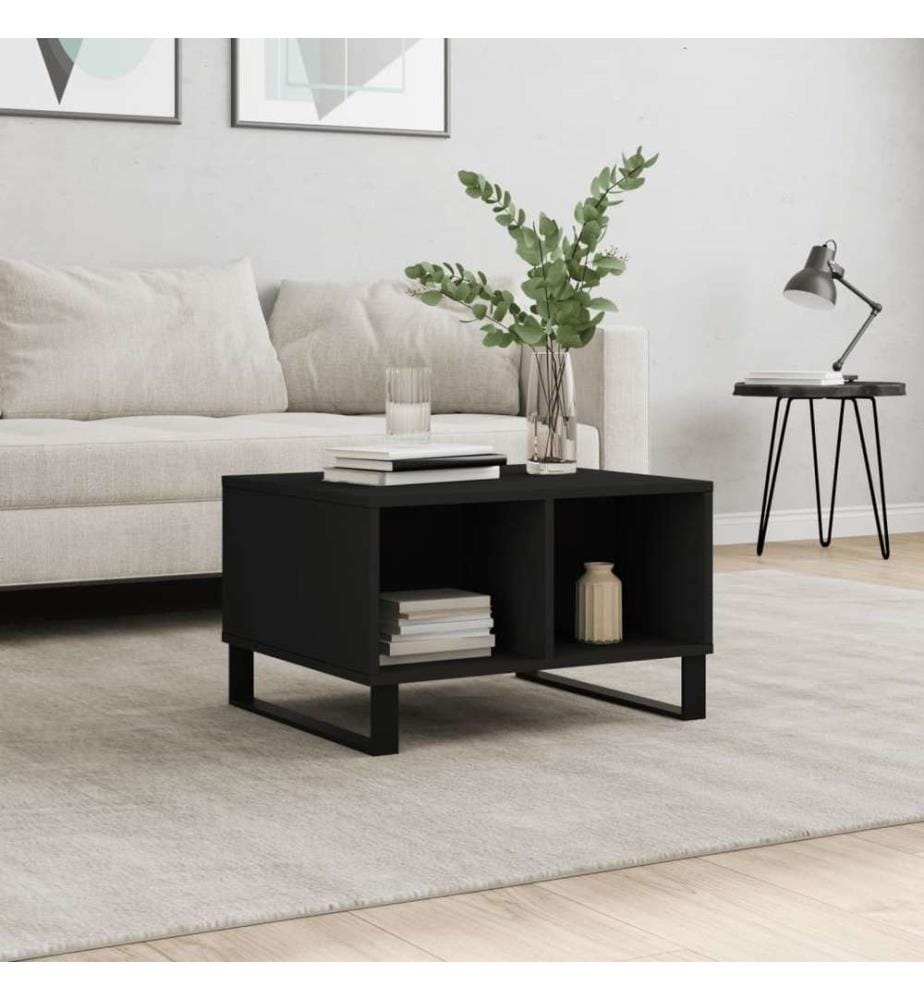 Couchtisch Schwarz 60x50x36,5 cm Holzwerkstoff