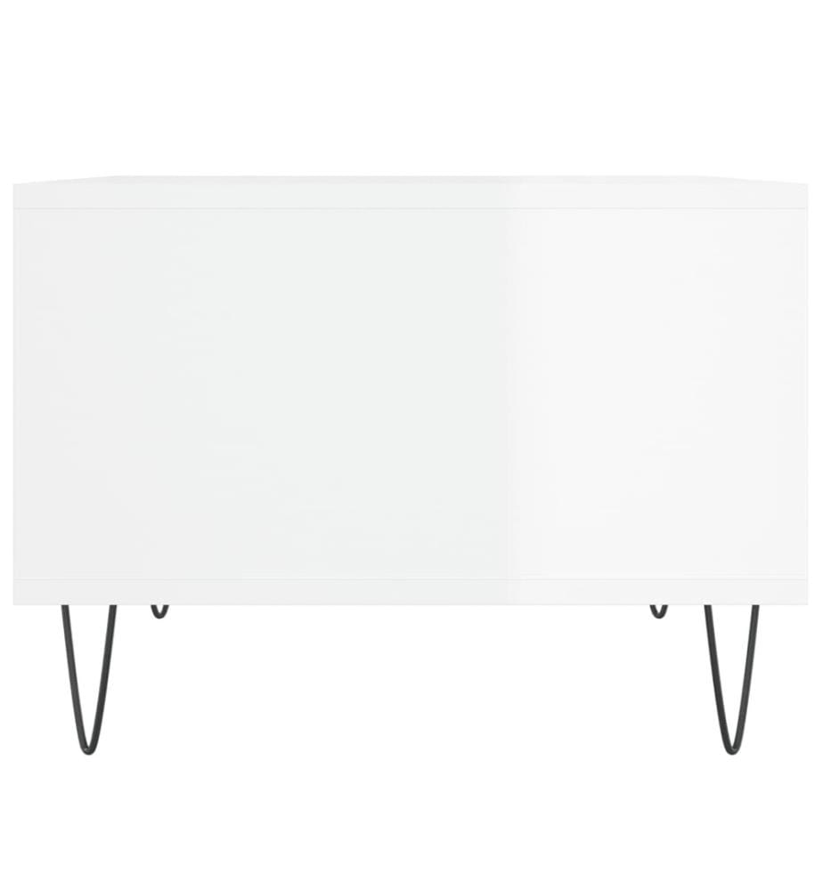 Couchtisch Hochglanz-Weiss 60x50x36,5 cm Holzwerkstoff