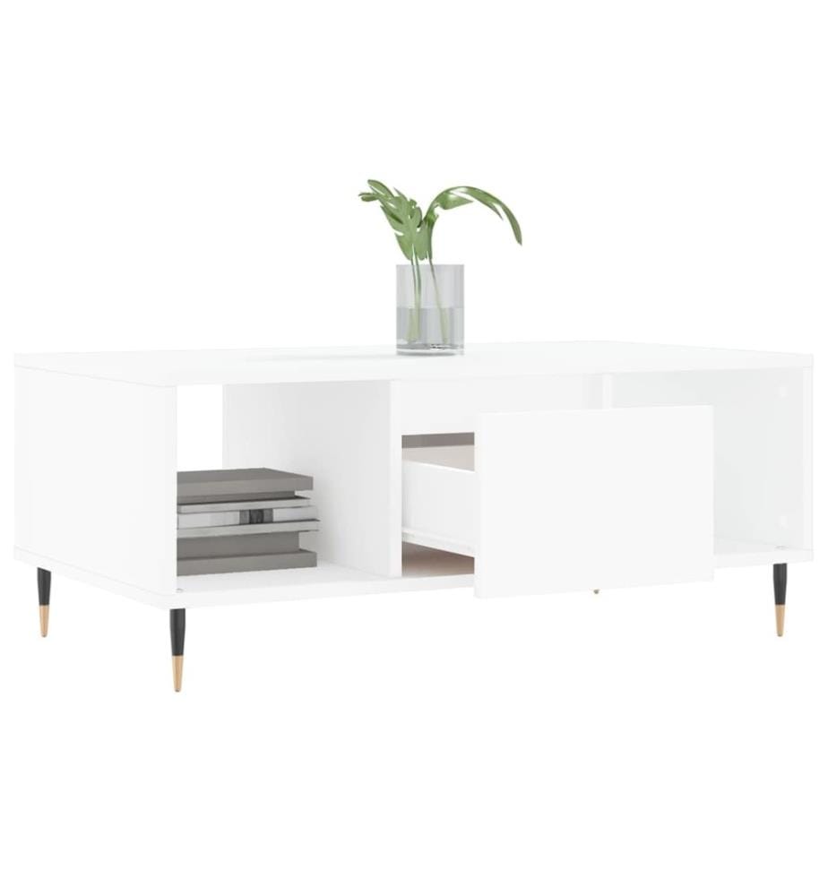 Couchtisch Weiss 90x50x36,5 cm Holzwerkstoff