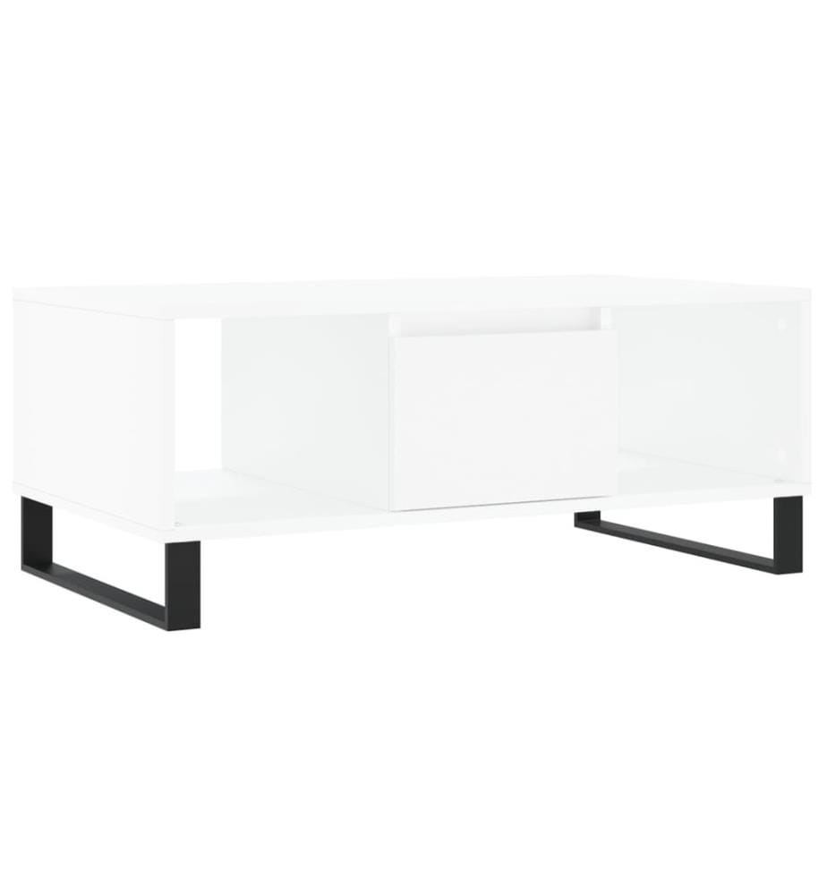 Couchtisch Weiss 90x50x36,5 cm Holzwerkstoff