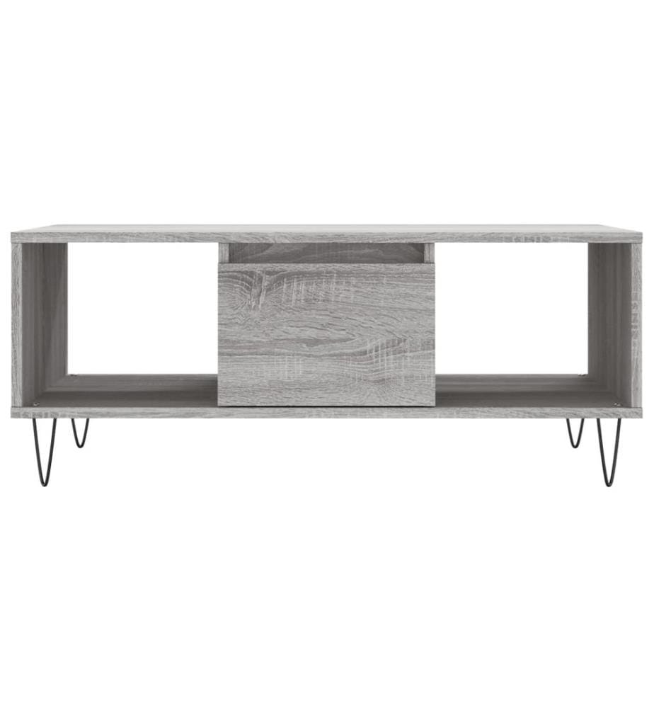 Couchtisch Grau Sonoma 90x50x36,5 cm Holzwerkstoff