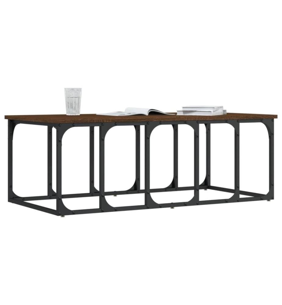 Couchtisch Braun Eichen-Optik 100x50x35,5 cm Holzwerkstoff