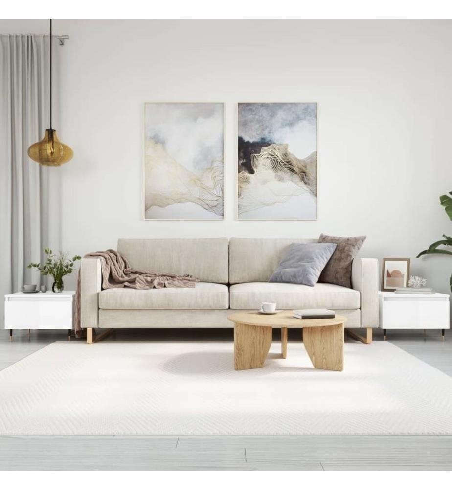 Couchtische 2 Stk. Hochglanz-Weiss 50x46x35 cm Holzwerkstoff