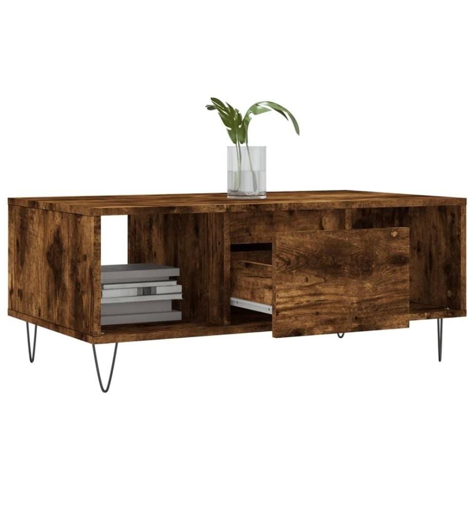 Couchtisch Räuchereiche 90x50x36,5 cm Holzwerkstoff
