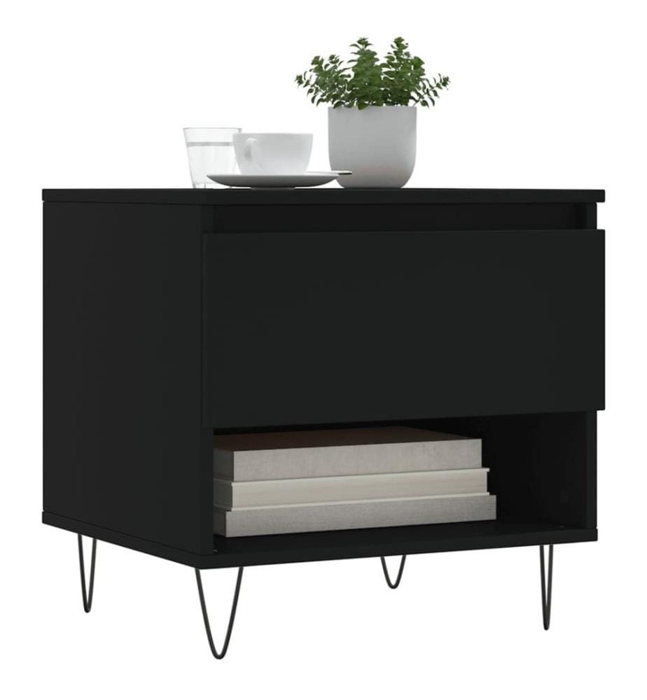 Couchtische 2 Stk. Schwarz 50x46x50 cm Holzwerkstoff