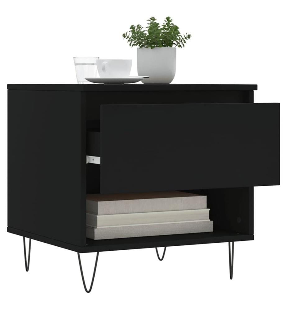 Couchtische 2 Stk. Schwarz 50x46x50 cm Holzwerkstoff