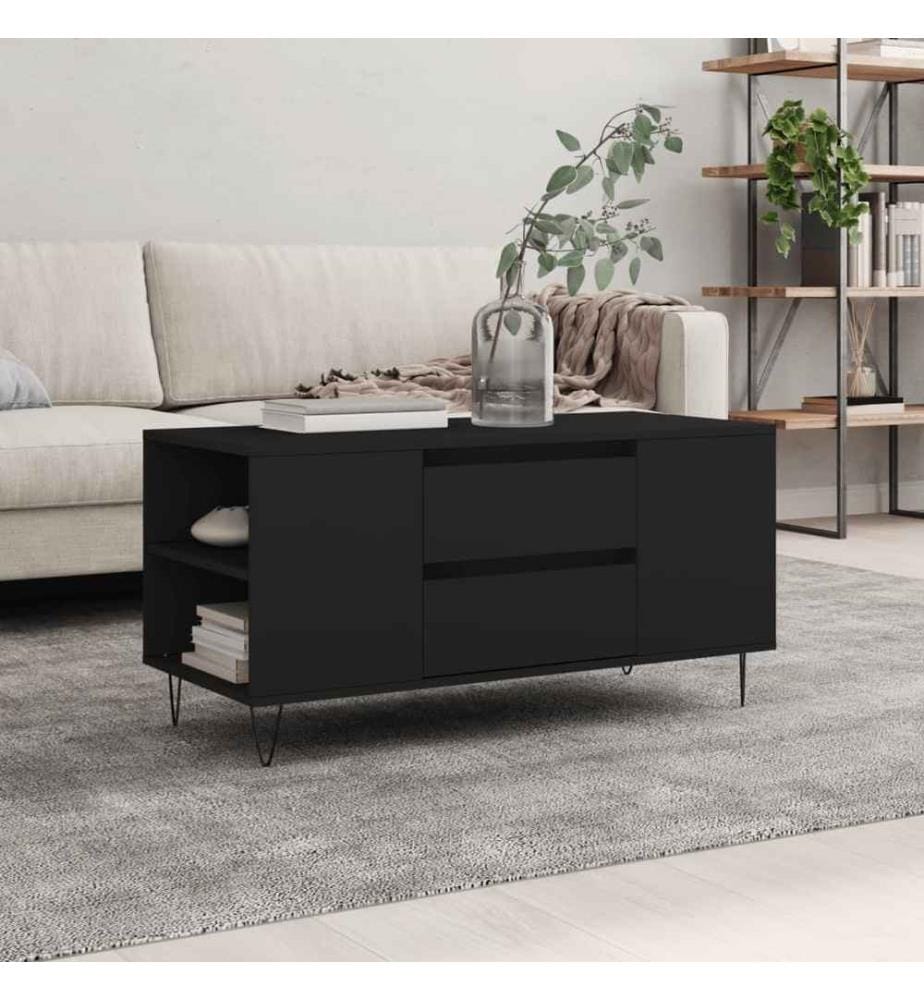 Couchtisch Schwarz 102x44,5x50 cm Holzwerkstoff