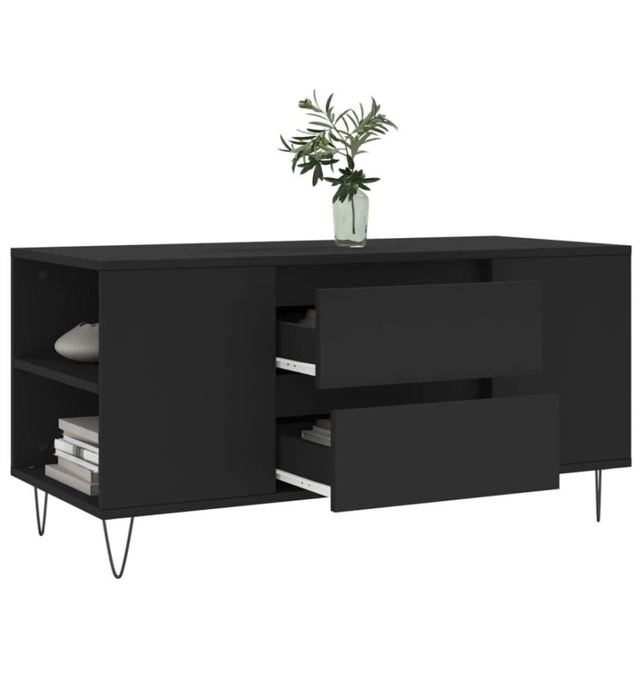 Couchtisch Schwarz 102x44,5x50 cm Holzwerkstoff