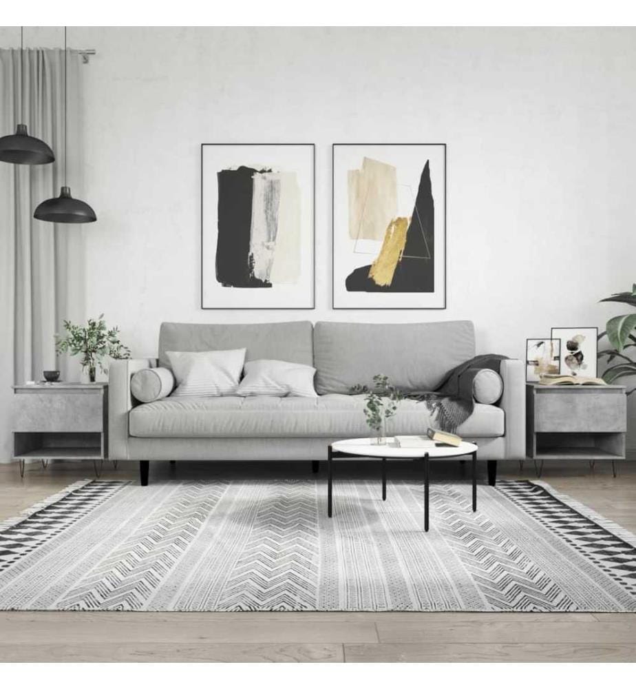 Couchtische 2 Stk. Betongrau 50x46x50 cm Holzwerkstoff