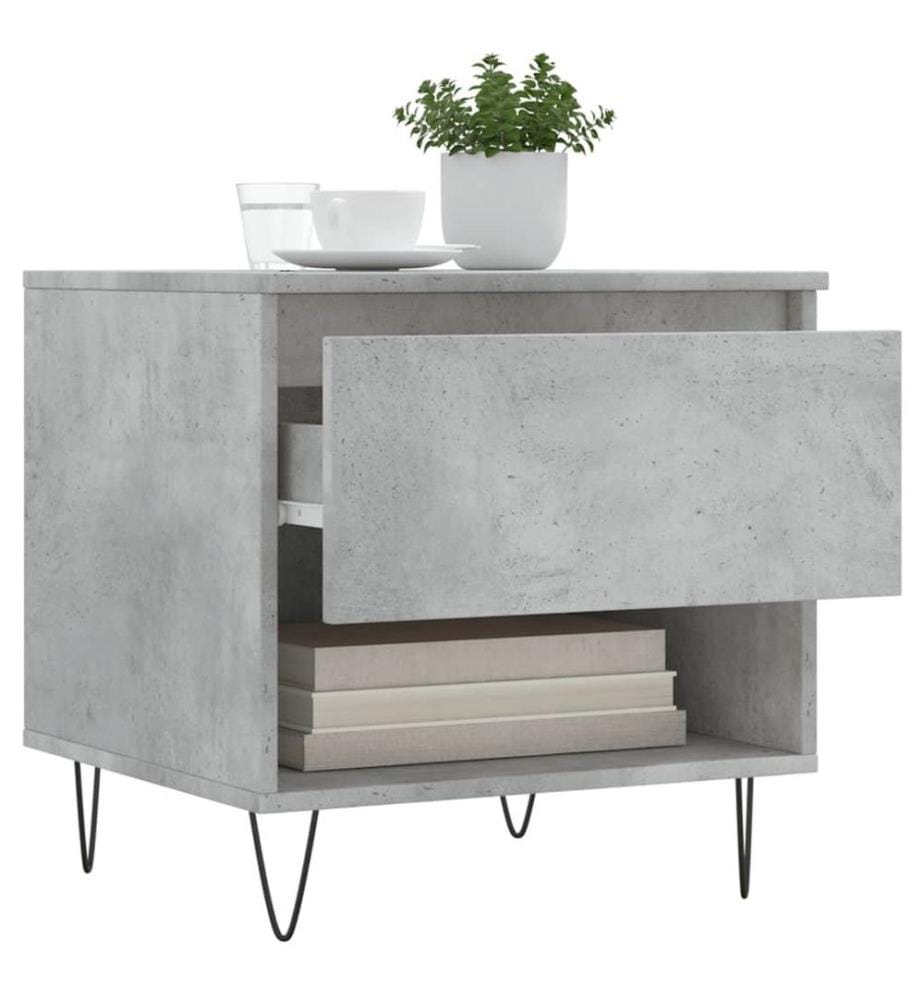 Couchtische 2 Stk. Betongrau 50x46x50 cm Holzwerkstoff