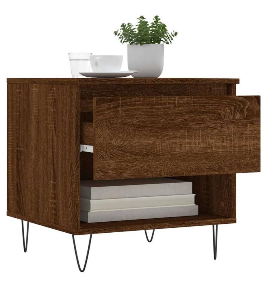 Couchtisch Braun Eichen-Optik 50x46x50 cm Holzwerkstoff