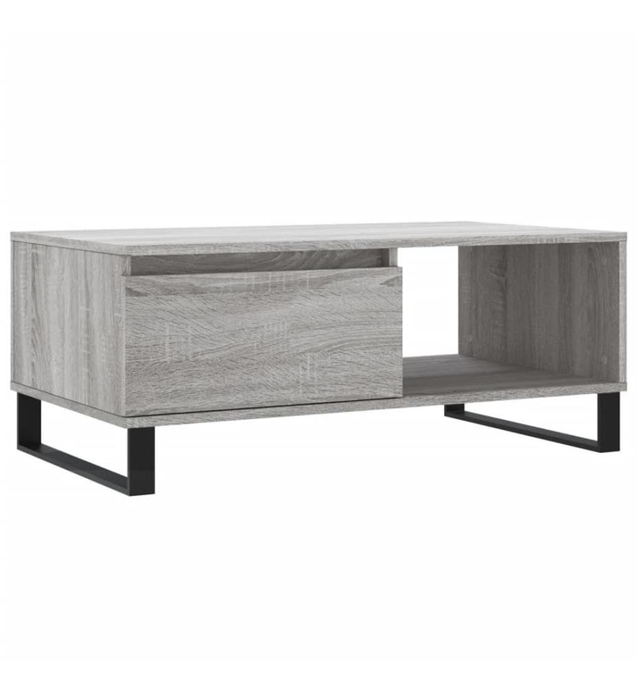 Couchtisch Grau Sonoma 90x50x36,5 cm Holzwerkstoff