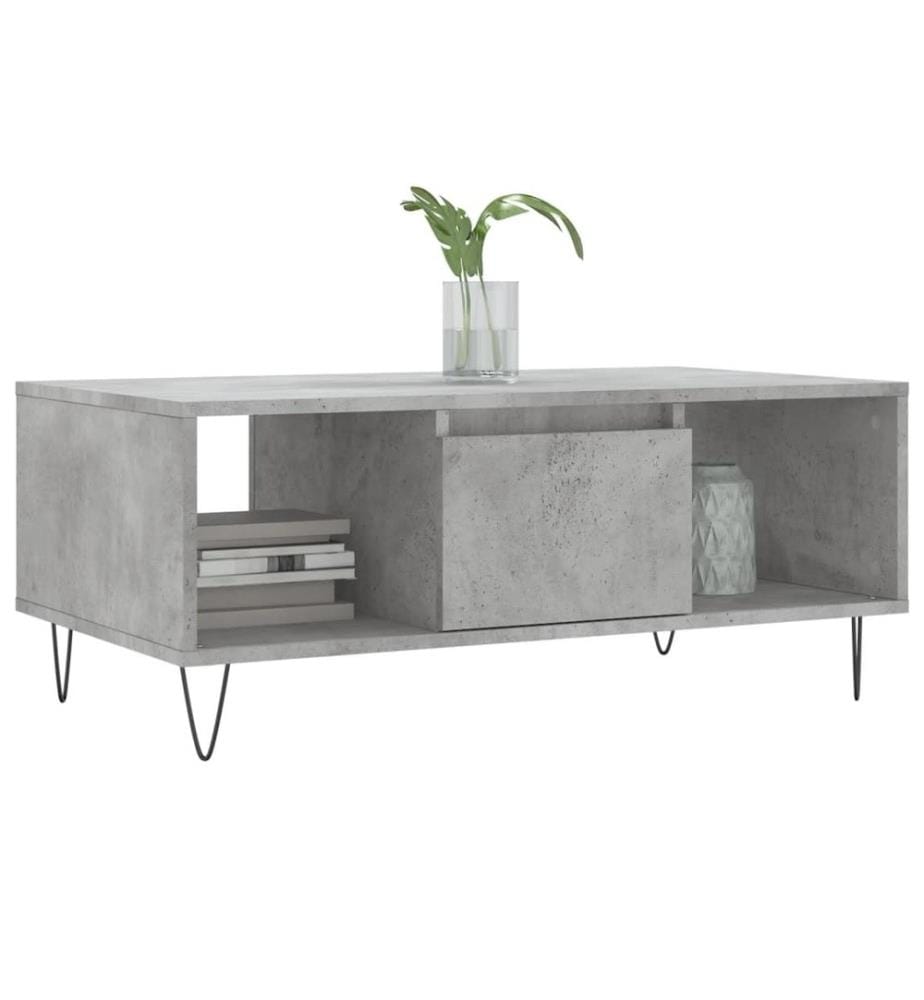 Couchtisch Betongrau 90x50x36,5 cm Holzwerkstoff