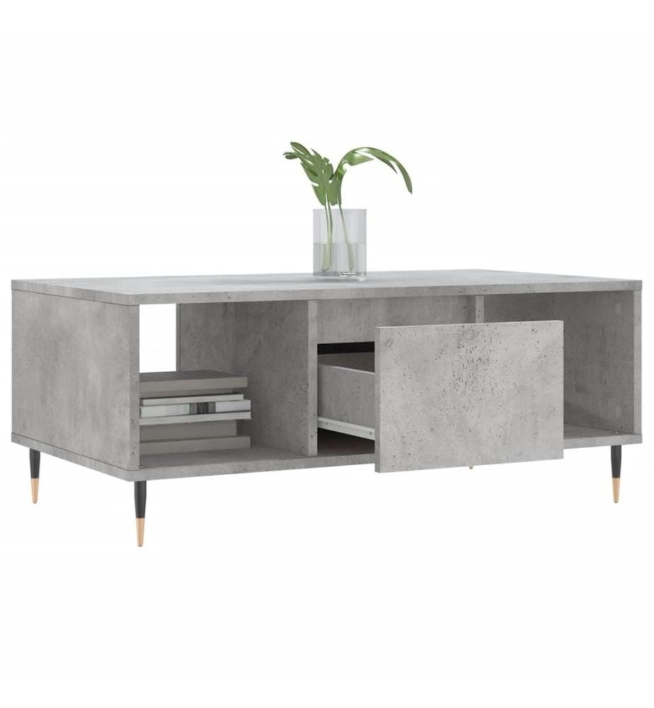 Couchtisch Betongrau 90x50x36,5 cm Holzwerkstoff