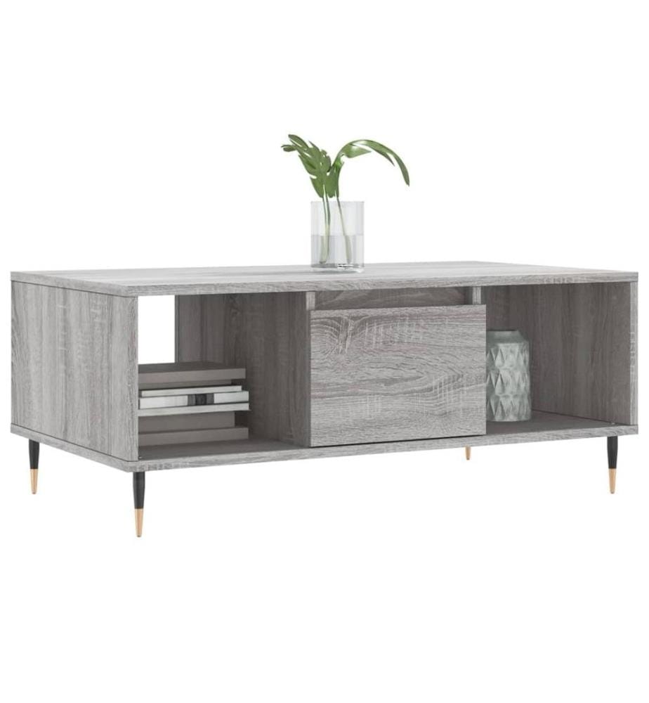 Couchtisch Grau Sonoma 90x50x36,5 cm Holzwerkstoff