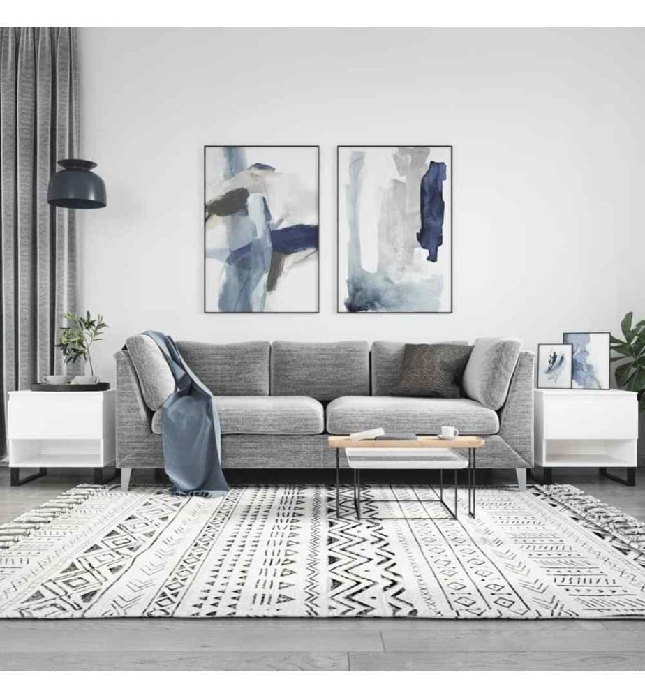 Couchtische 2 Stk. Weiss 50x46x50 cm Holzwerkstoff