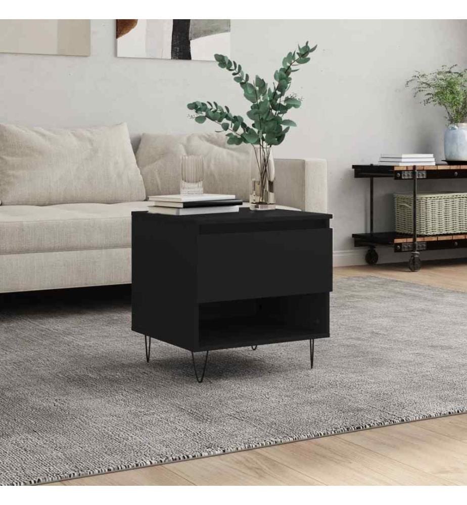 Couchtisch Schwarz 50x46x50 cm Holzwerkstoff