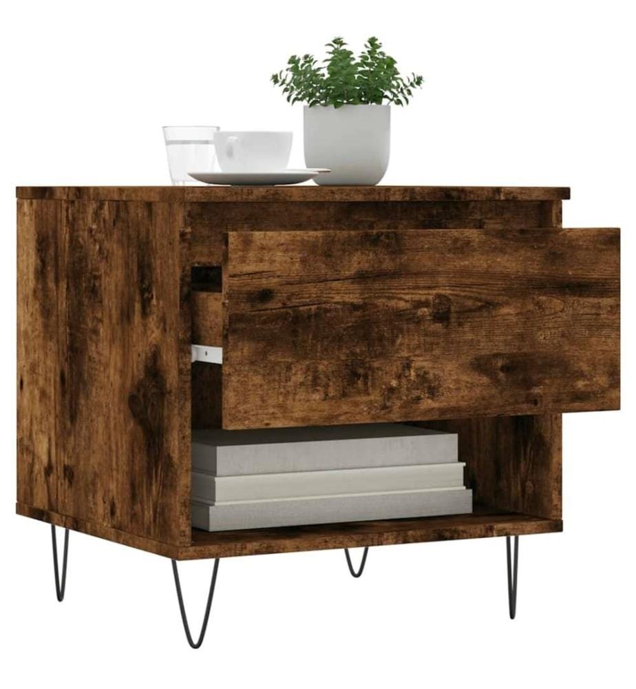 Couchtische 2 Stk. Räuchereiche 50x46x50 cm Holzwerkstoff