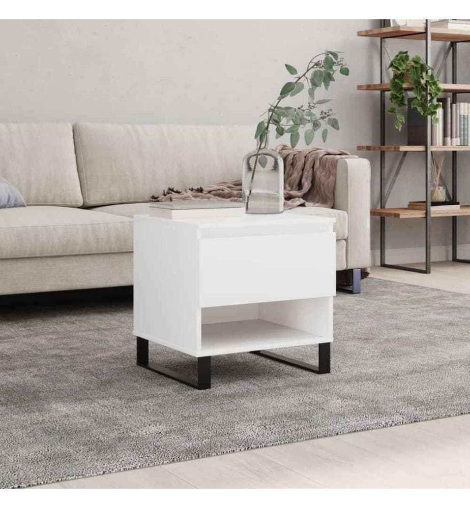 Couchtisch Weiss 50x46x50 cm Holzwerkstoff