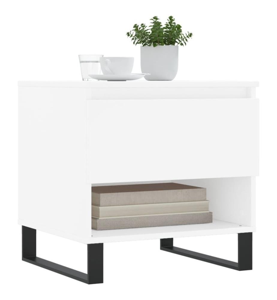 Couchtisch Weiss 50x46x50 cm Holzwerkstoff