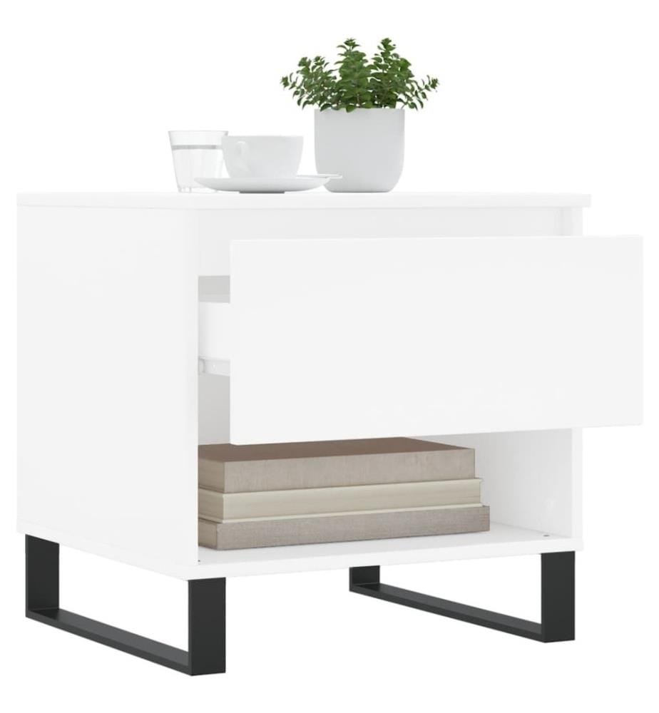Couchtisch Weiss 50x46x50 cm Holzwerkstoff