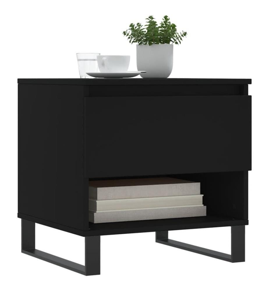 Couchtisch Schwarz 50x46x50 cm Holzwerkstoff