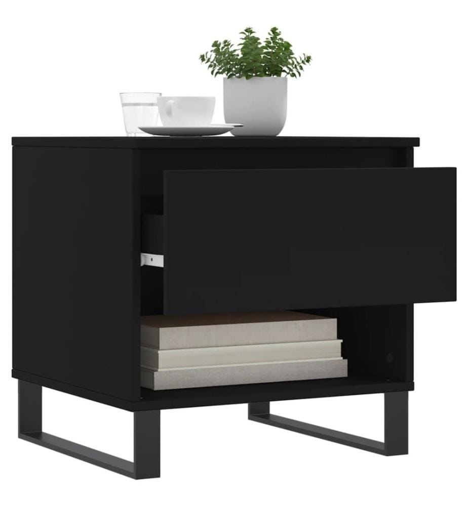 Couchtisch Schwarz 50x46x50 cm Holzwerkstoff