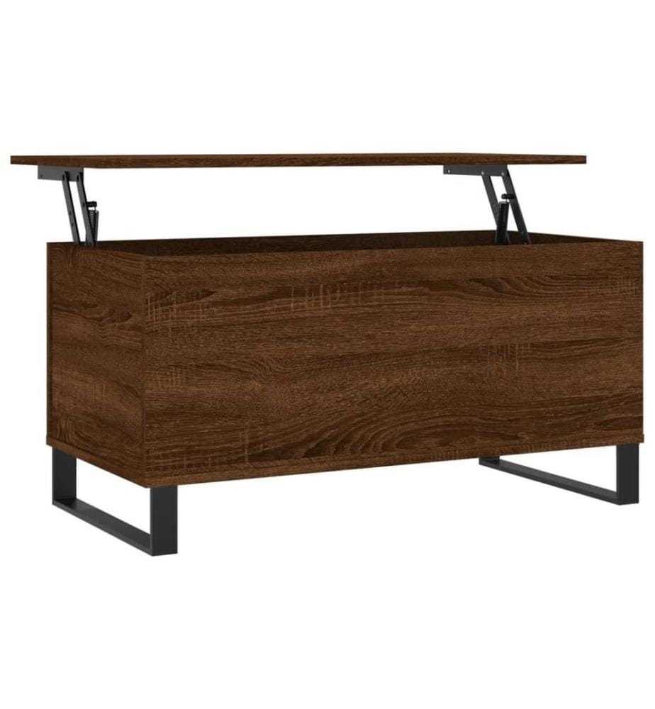 Couchtisch Braun Eichen-Optik 90x44,5x45 cm Holzwerkstoff