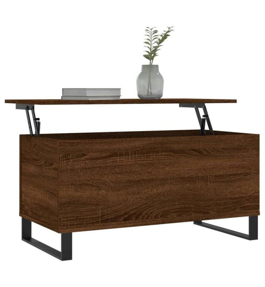 Couchtisch Braun Eichen-Optik 90x44,5x45 cm Holzwerkstoff