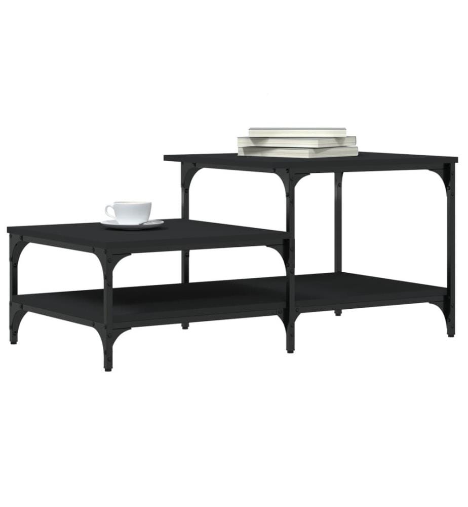 Table basse noir 100x50,5x45 cm bois d'ingénierie