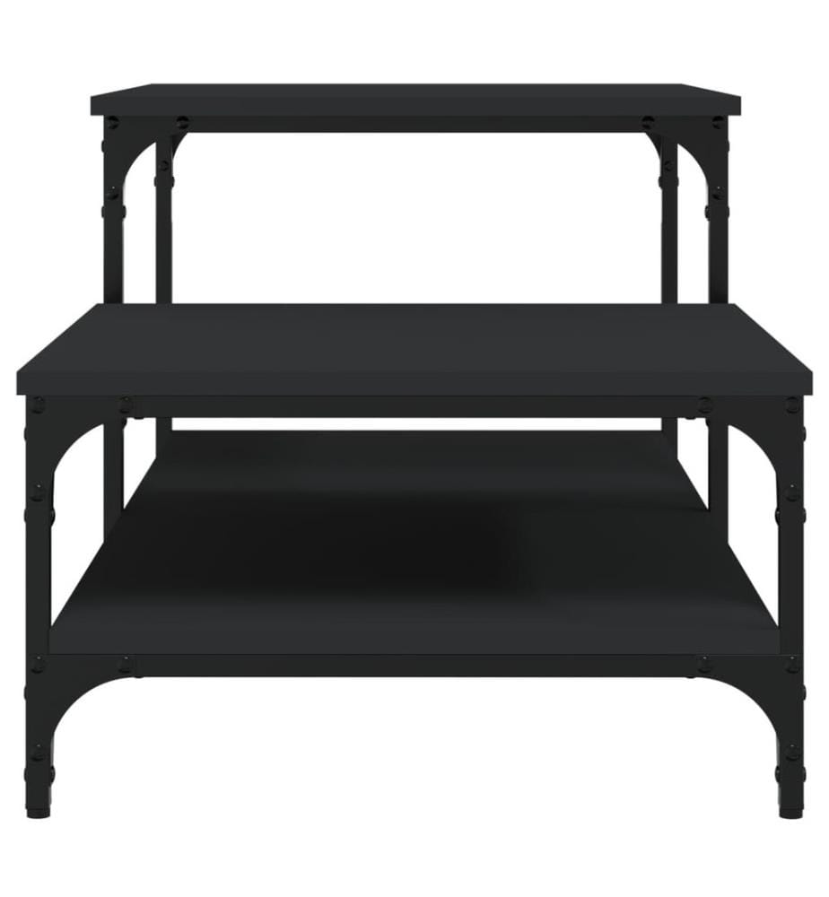 Table basse noir 100x50,5x45 cm bois d'ingénierie