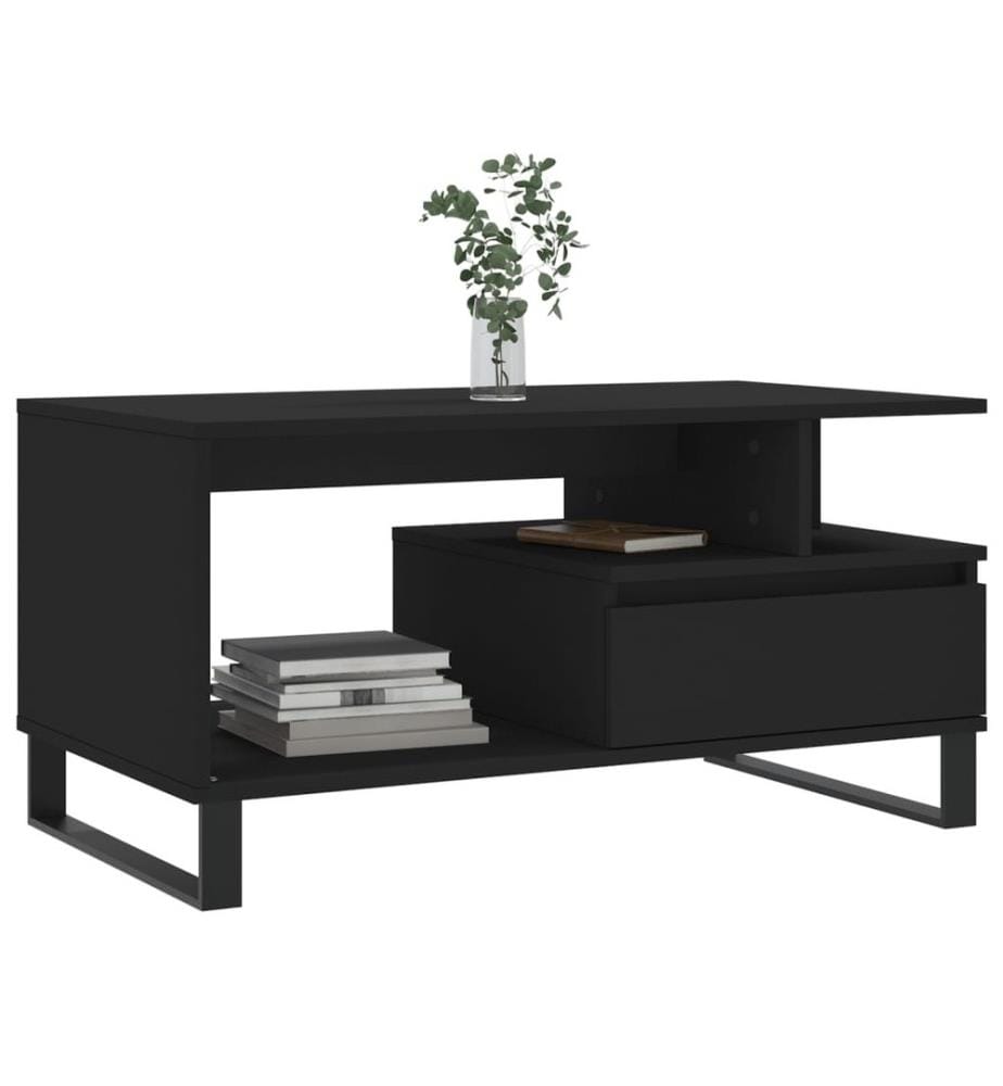 Couchtisch Schwarz 90x49x45 cm Holzwerkstoff