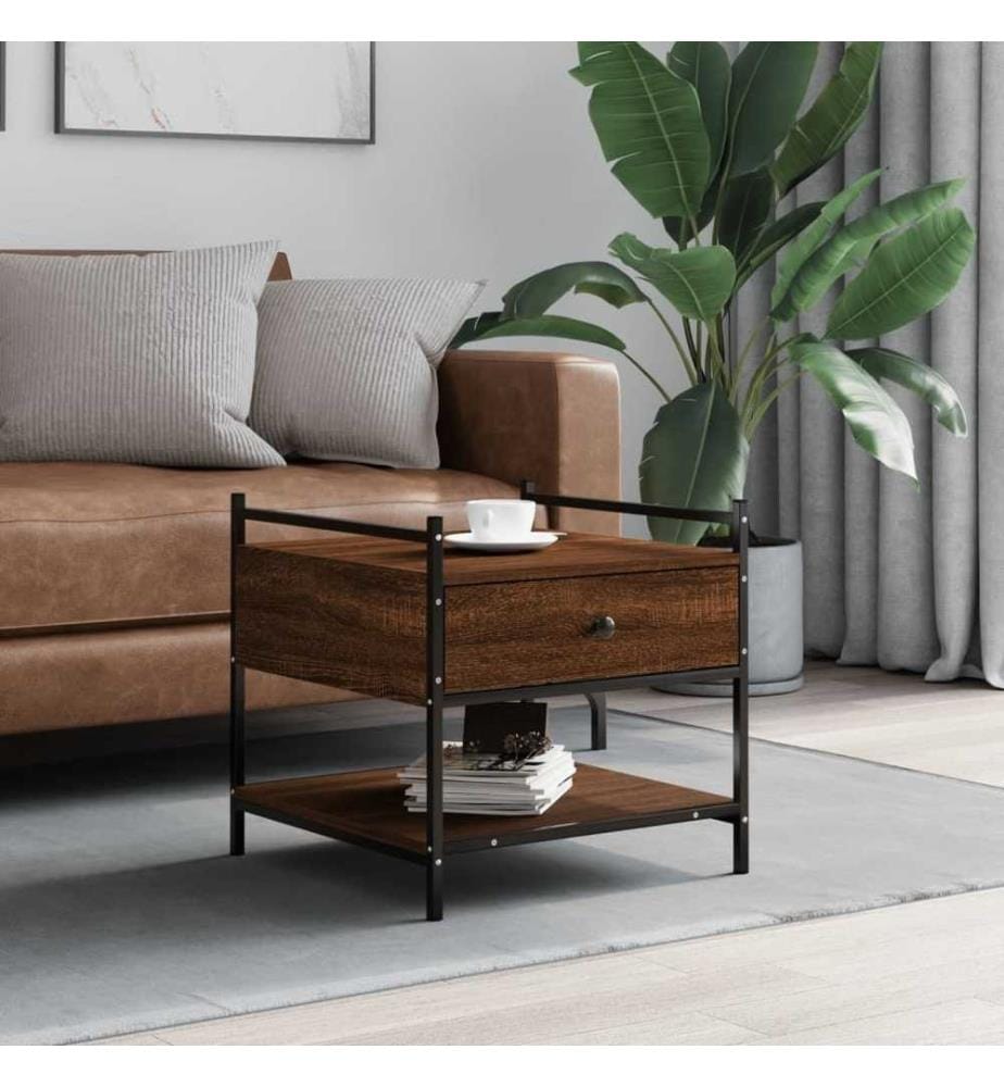 Couchtisch Braun Eichen-Optik 50x50x50 cm Holzwerkstoff
