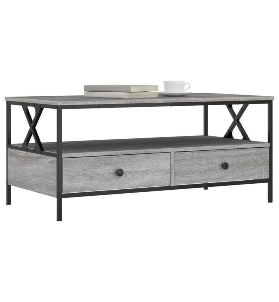 Couchtisch Grau Sonoma 100x51x45 cm Holzwerkstoff