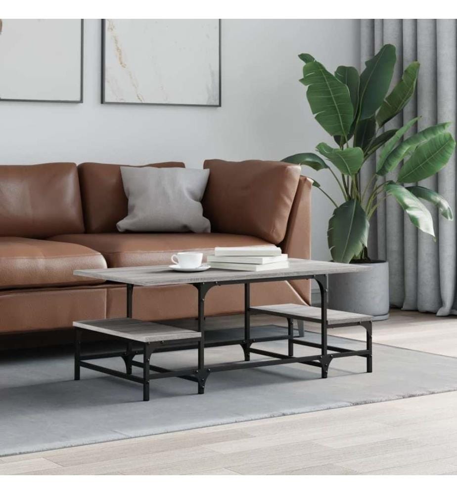 Couchtisch Grau Sonoma 100x50,5x40 cm Holzwerkstoff
