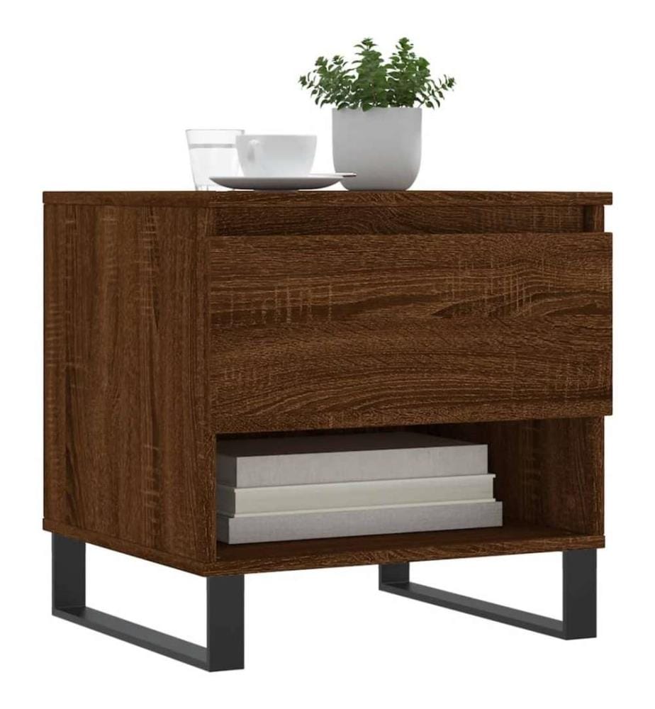 Couchtisch Braun Eichen-Optik 50x46x50 cm Holzwerkstoff