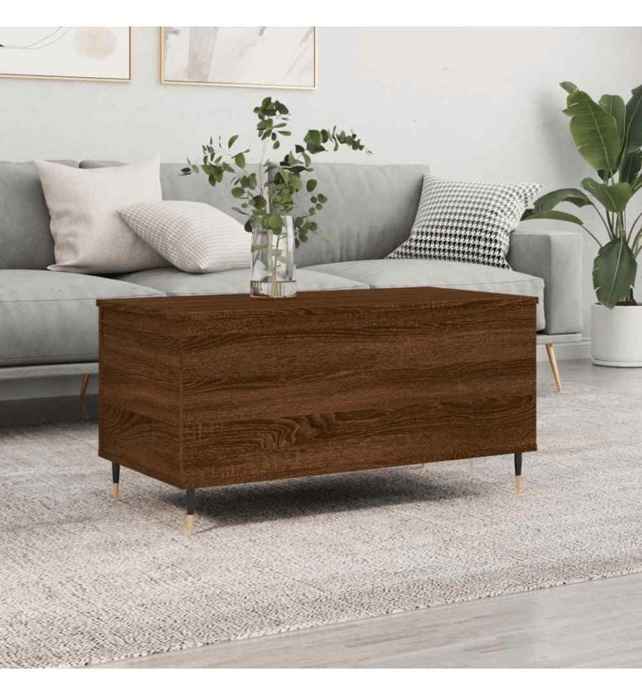 Couchtisch Braun Eichen-Optik 90x44,5x45 cm Holzwerkstoff
