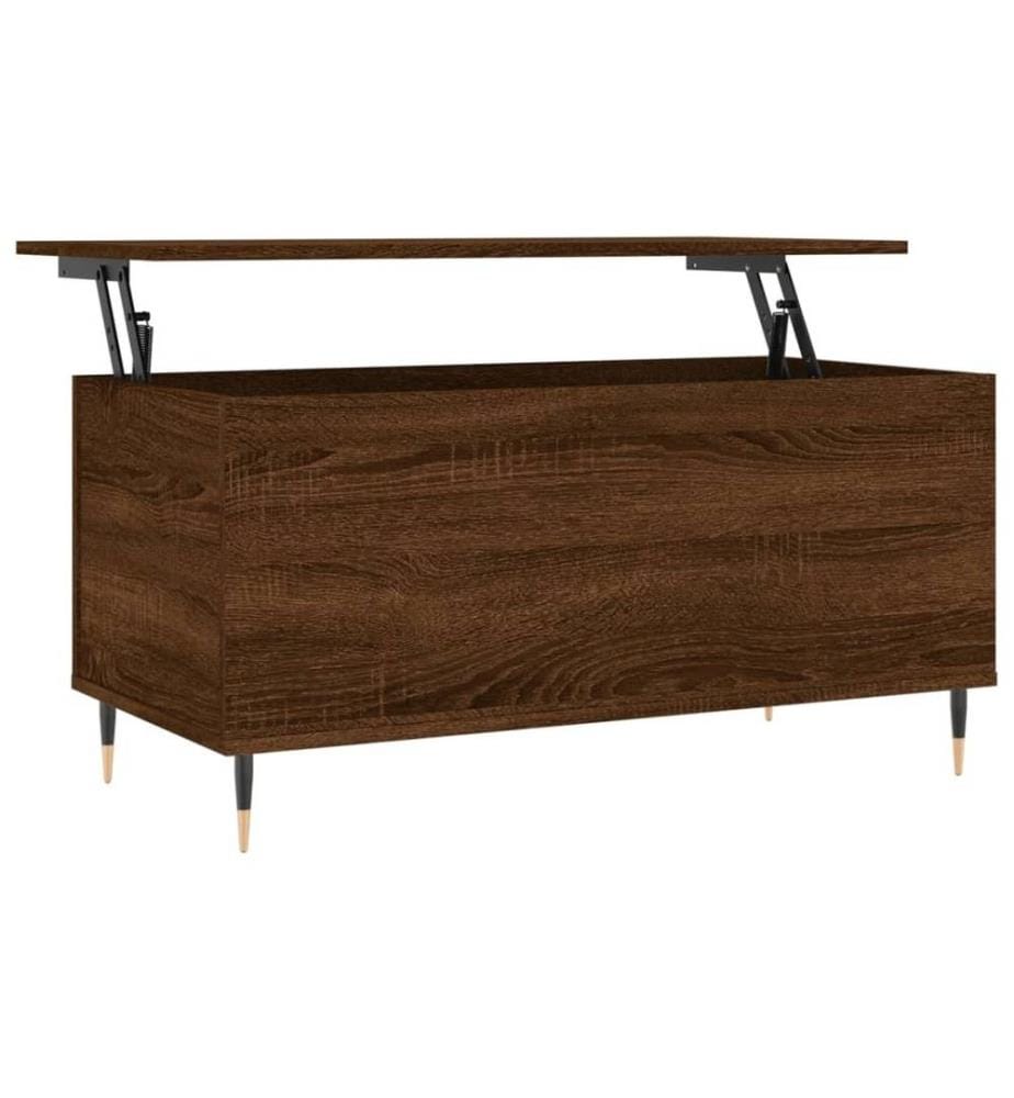 Couchtisch Braun Eichen-Optik 90x44,5x45 cm Holzwerkstoff