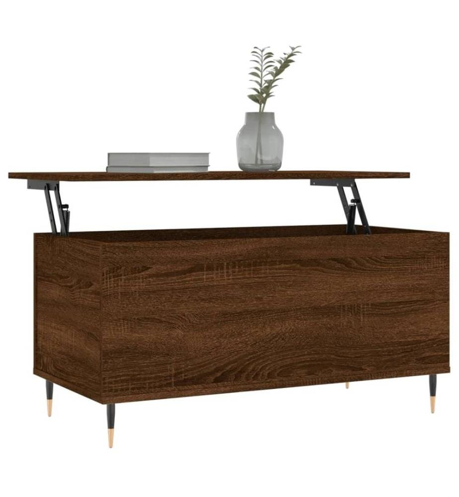 Couchtisch Braun Eichen-Optik 90x44,5x45 cm Holzwerkstoff
