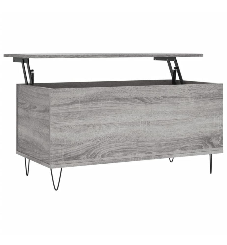 Couchtisch Grau Sonoma 90x44,5x45 cm Holzwerkstoff