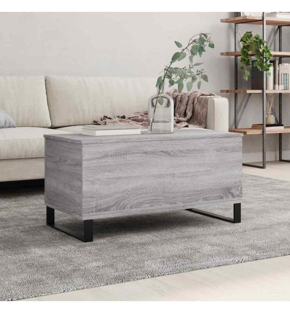 Couchtisch Grau Sonoma 90x44,5x45 cm Holzwerkstoff