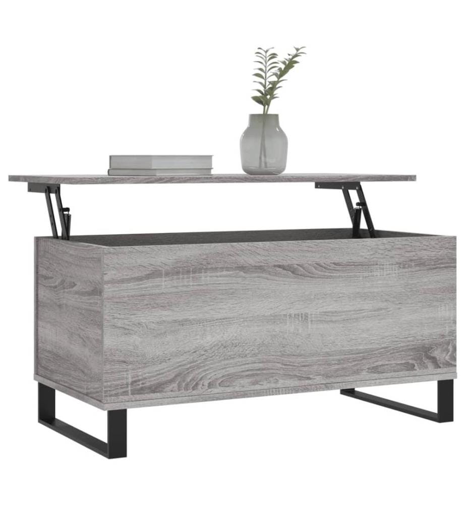 Couchtisch Grau Sonoma 90x44,5x45 cm Holzwerkstoff