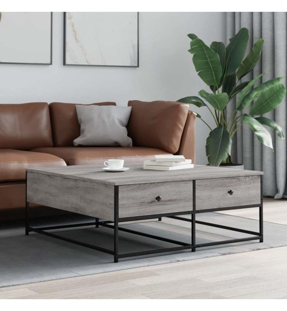 Couchtisch Grau Sonoma 100x99x40 cm Holzwerkstoff