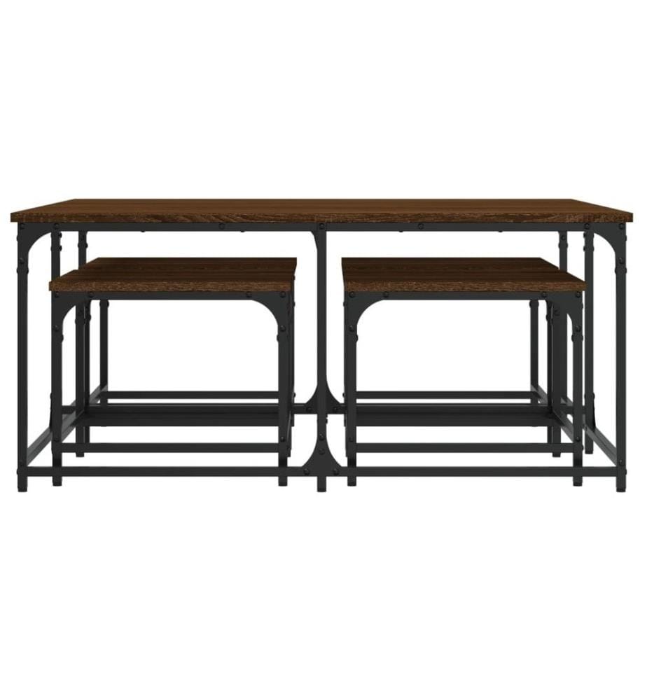 Satztische 5 Stk. Braun Eichen-Optik Holzwerkstoff