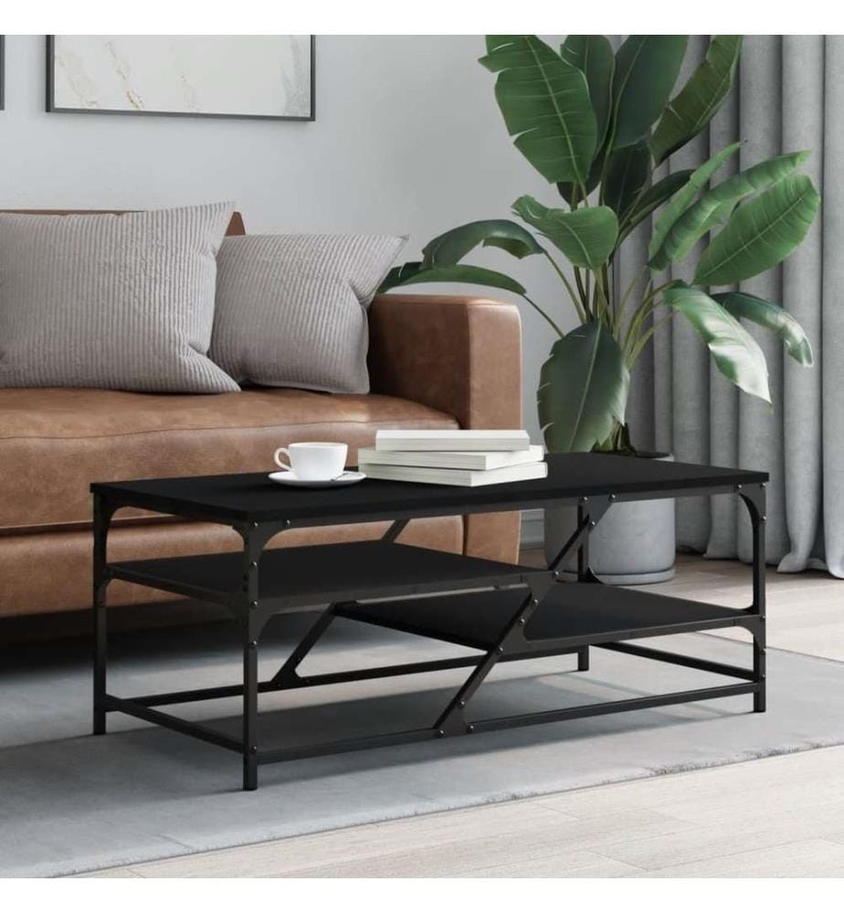 Couchtisch Schwarz 100x49x40 cm Holzwerkstoff