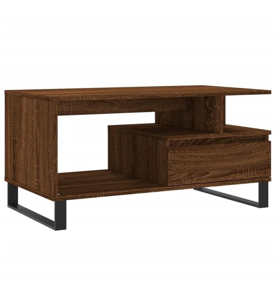 Couchtisch Braun Eichen-Optik 90x49x45 cm Holzwerkstoff