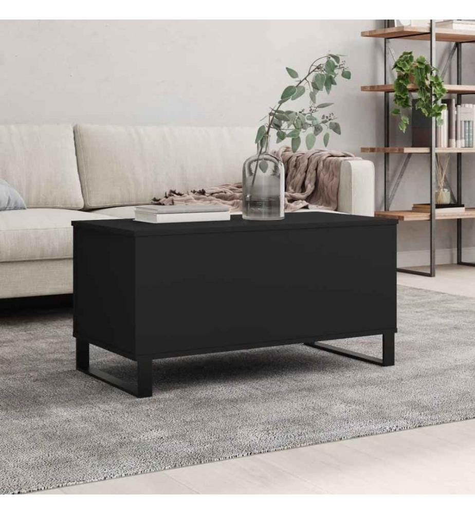 Couchtisch Schwarz 90x44,5x45 cm Holzwerkstoff