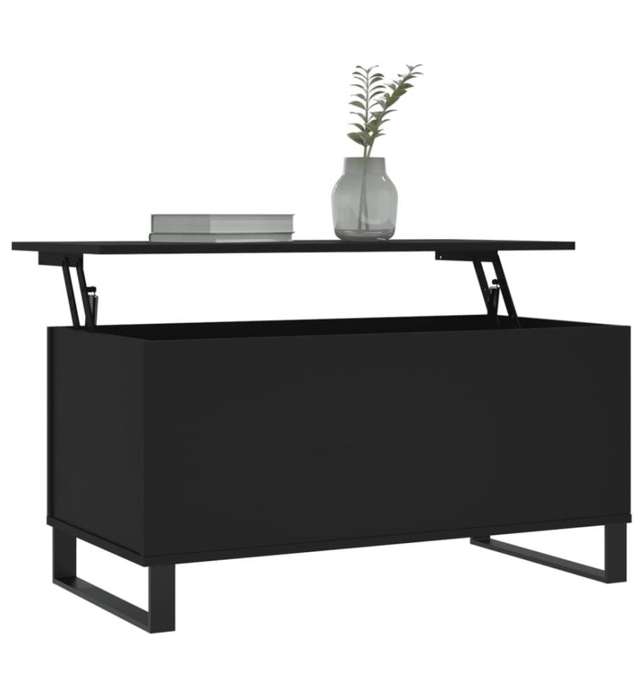 Couchtisch Schwarz 90x44,5x45 cm Holzwerkstoff